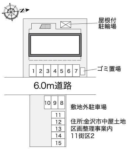 ★手数料０円★金沢市中屋南　月極駐車場（LP）